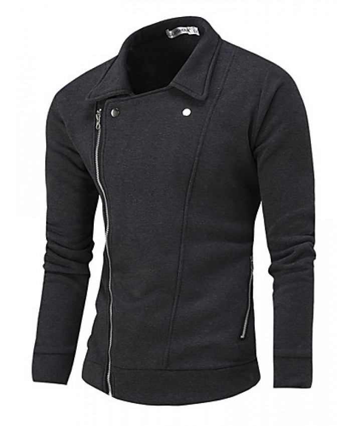 Men's Casual/Daily Active Regular HoodiesSolid/ / Polyester Spring / Fall Hot Sale Fashion High Quality