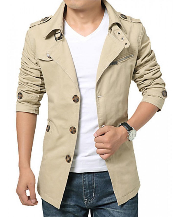 Men's new winter men jackets windbreaker pure color coat blazer HXTX-5793